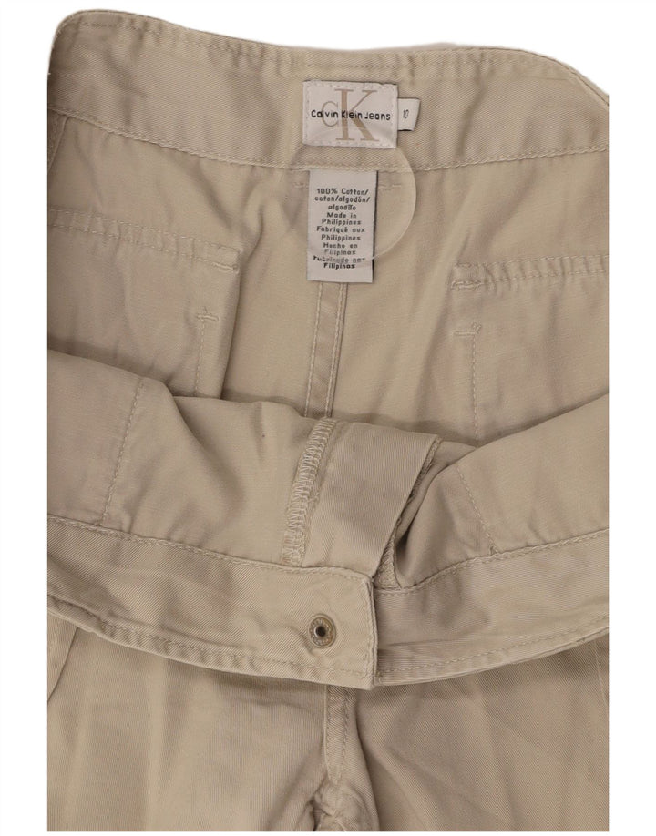 CALVIN KLEIN Womens Shorts US 10 Medium W27  Green Cotton