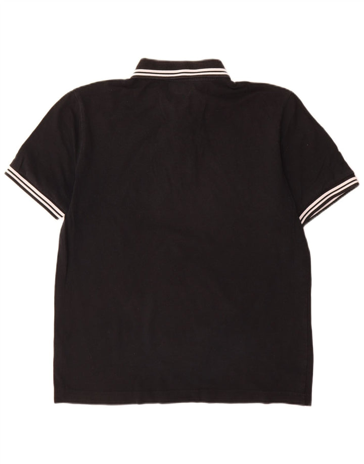 Kappa Mens Polo Shirt Large Black Striped