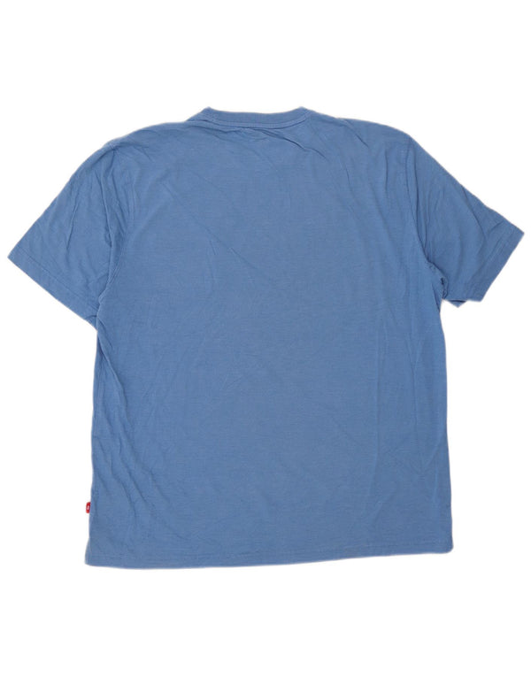Izod Mens T-Shirt Top Large Blue