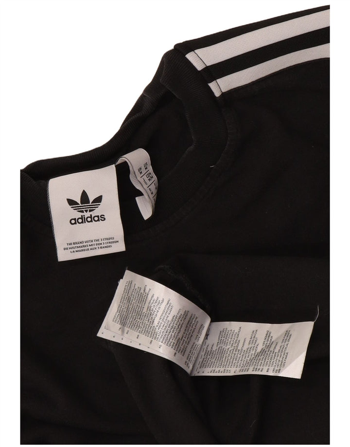 Adidas Mens T-Shirt Top Medium Black Cotton