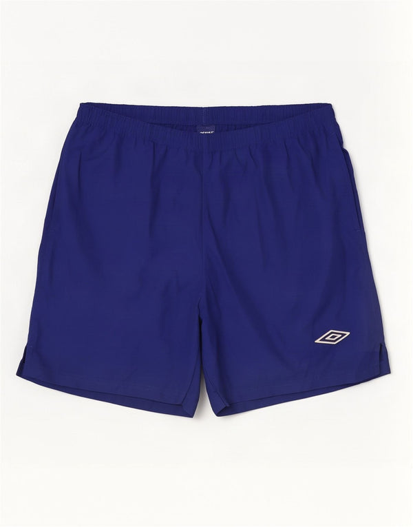 Umbro Mens Sport Shorts Large Blue Polyester