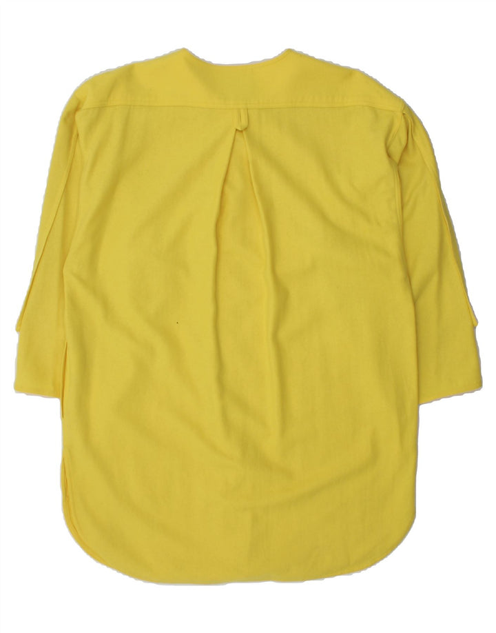 TOUCHE Womens Longline Cardigan Top IT 42 Medium Yellow Wool Vintage Touche and Second-Hand Touche from Messina Hembry 