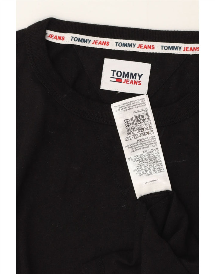 Tommy Hilfiger Mens T-Shirt Top Medium Black Cotton