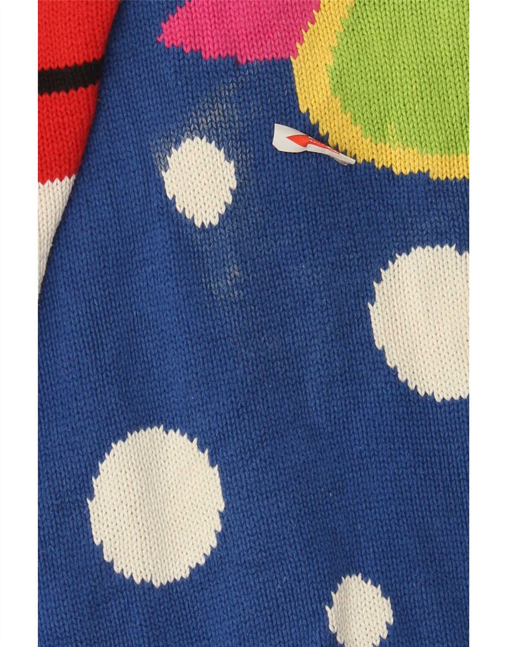 Basic Womens Longline Boat Neck Jumper Sweater UK 14 Medium Multicoloured