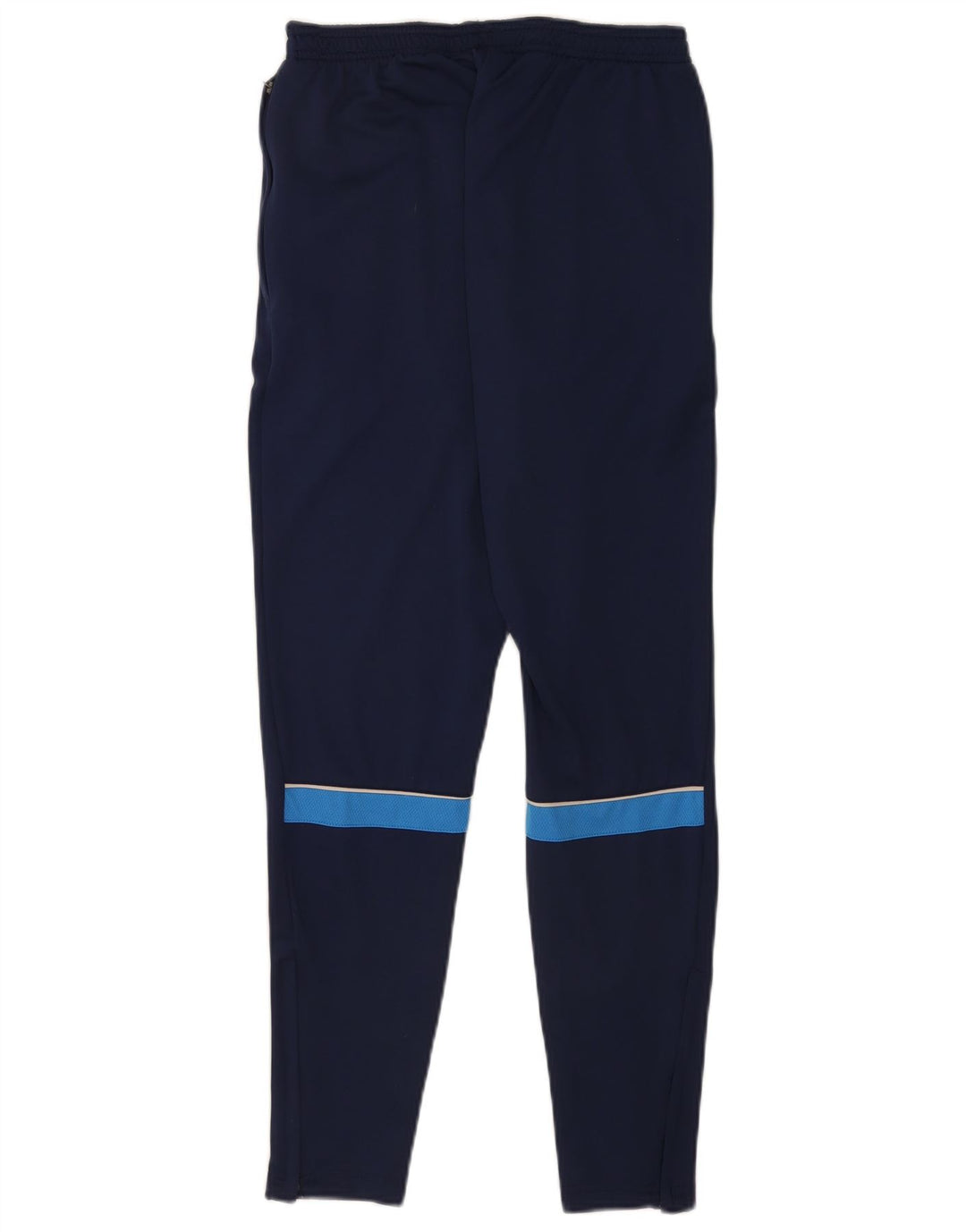 Nike Mens Dri Fit Tracksuit Trousers Small Navy Blue Colourblock Polyester