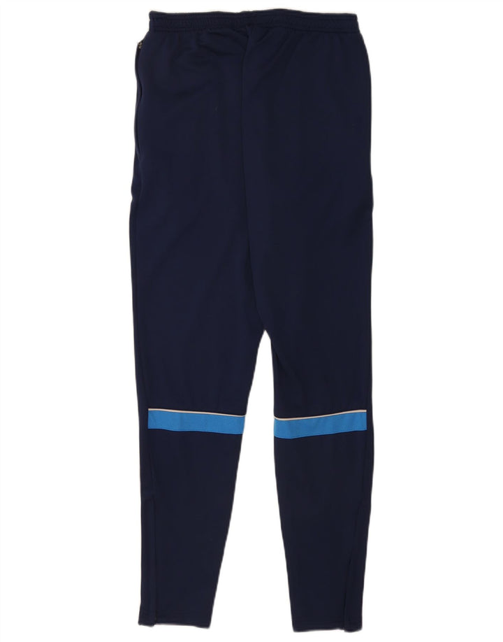 Nike Mens Dri Fit Tracksuit Trousers Small Navy Blue Colourblock Polyester