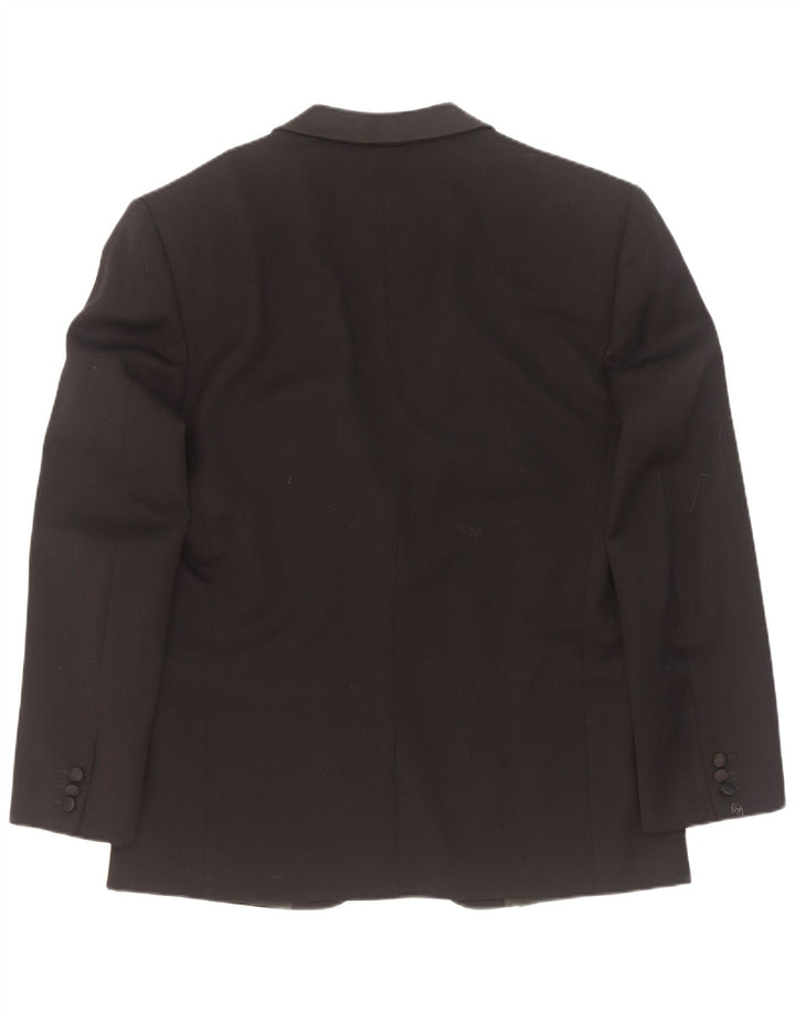 Roberta di Camerino Mens 1 Button Blazer Jacket IT 52 XL Black Wool
