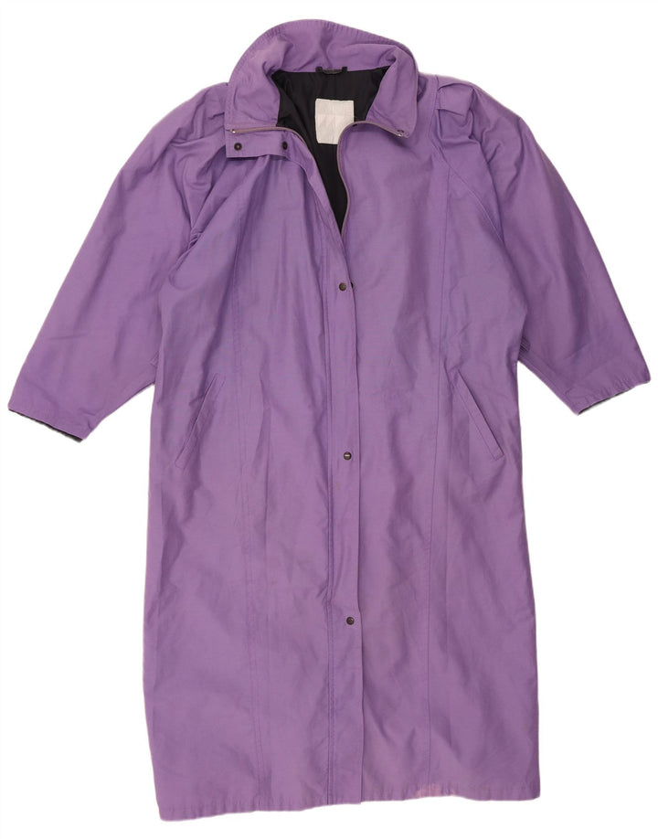 Vintage Womens Oversized Overcoat UK 18 XL Purple