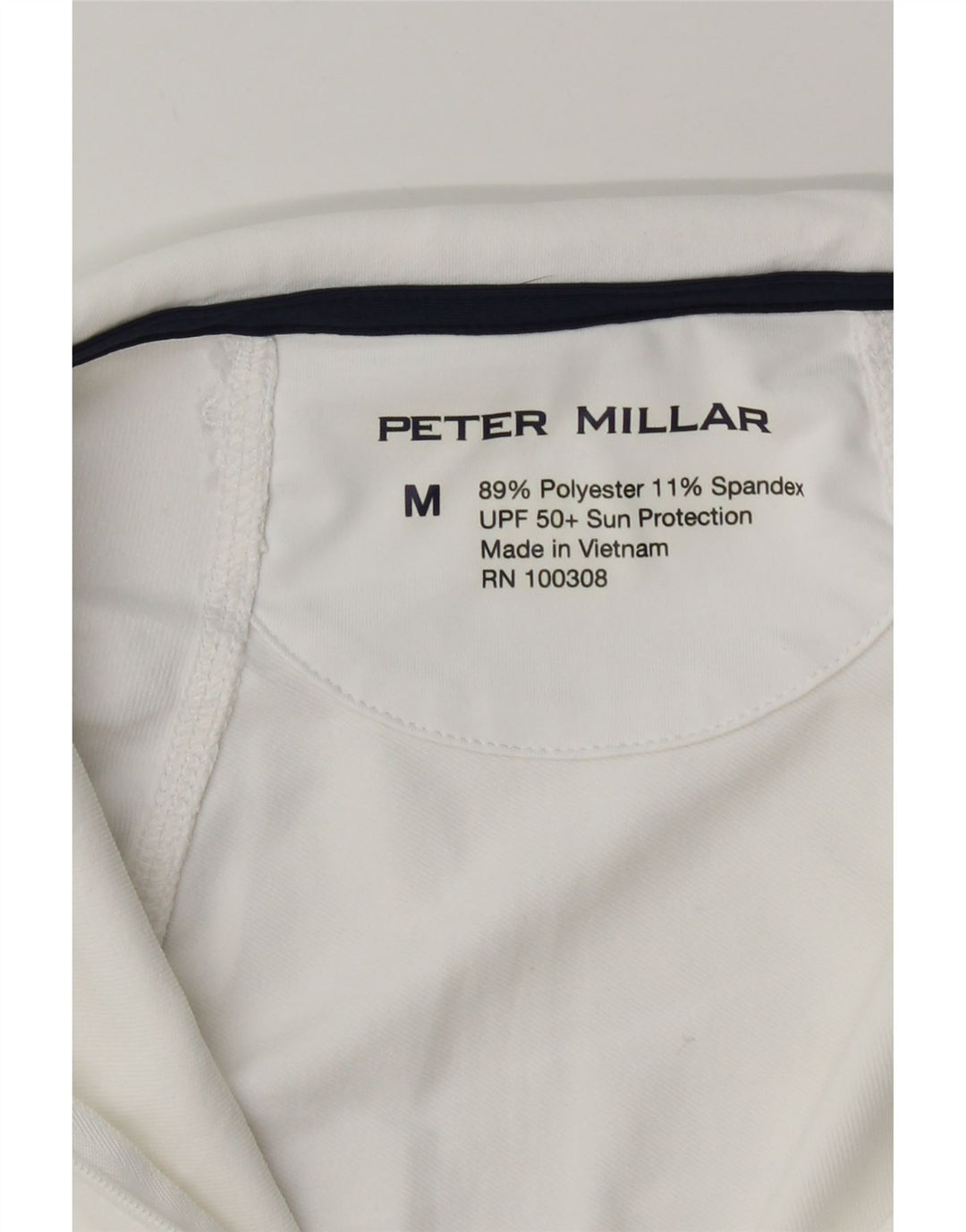 Peter Millar Womens Zip Neck Pullover Tracksuit Top Medium White Polyester