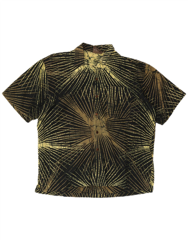 Caribelle Batik Mens Abstract Pattern Shirt Large Multicoloured