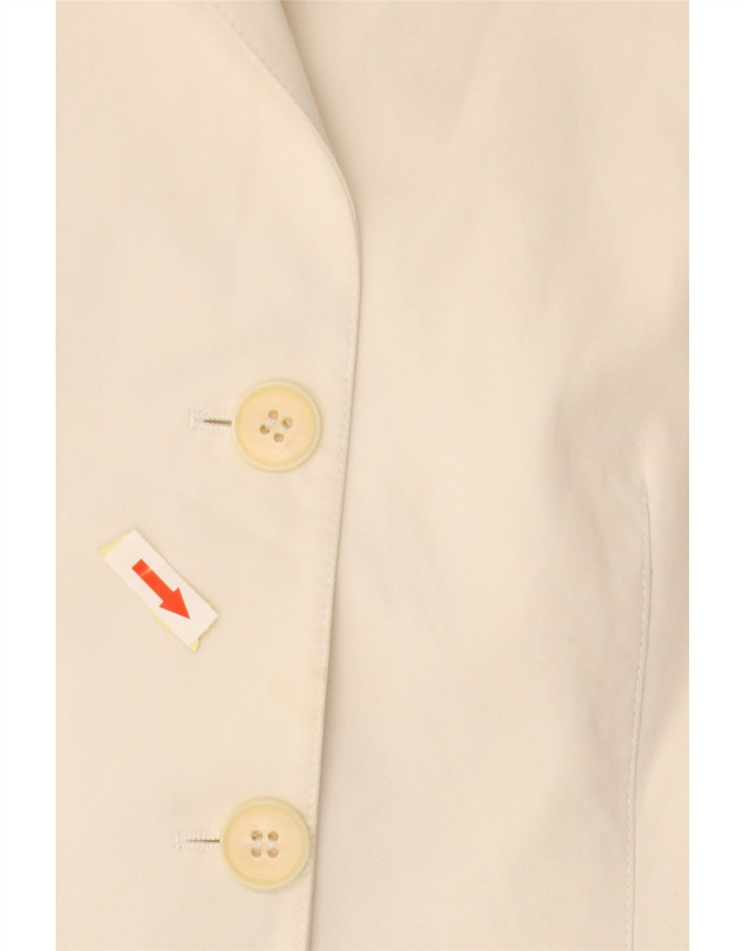 EMPORIO ARMANI Womens 3 Button Blazer Jacket IT 44 Medium Off White Cotton