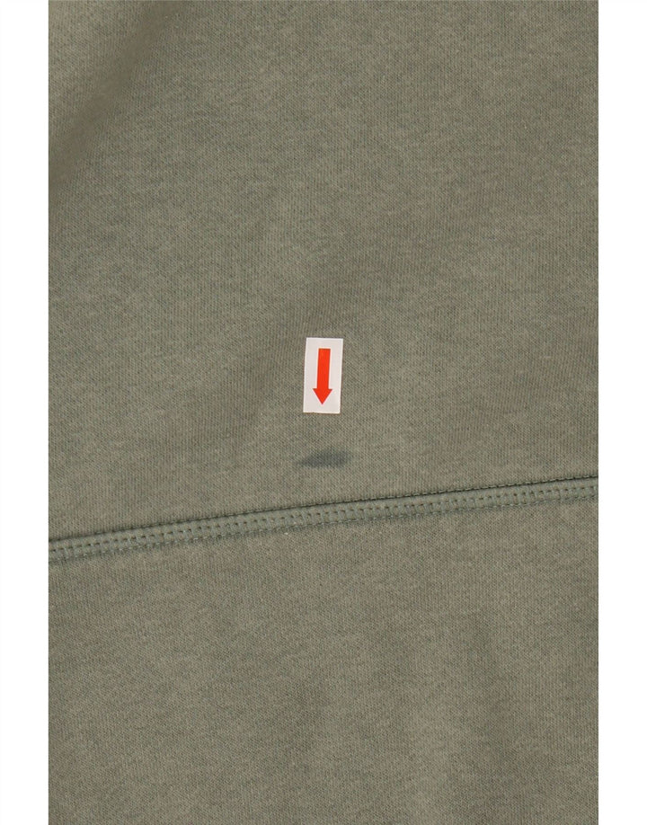 HURLEY Womens Graphic Hoodie Jumper UK 14 Medium Green Cotton