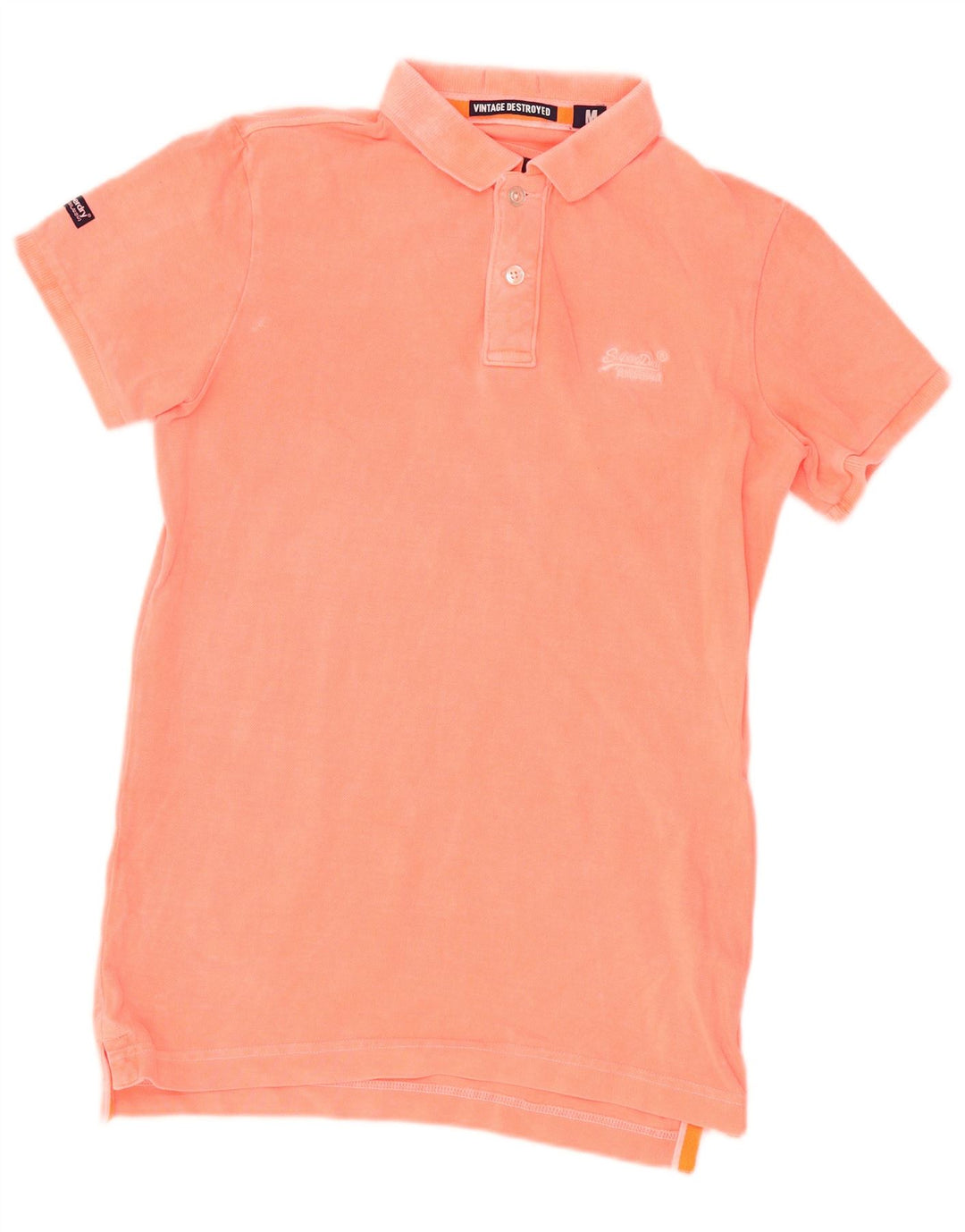 Superdry Mens Polo Shirt Medium Pink Cotton