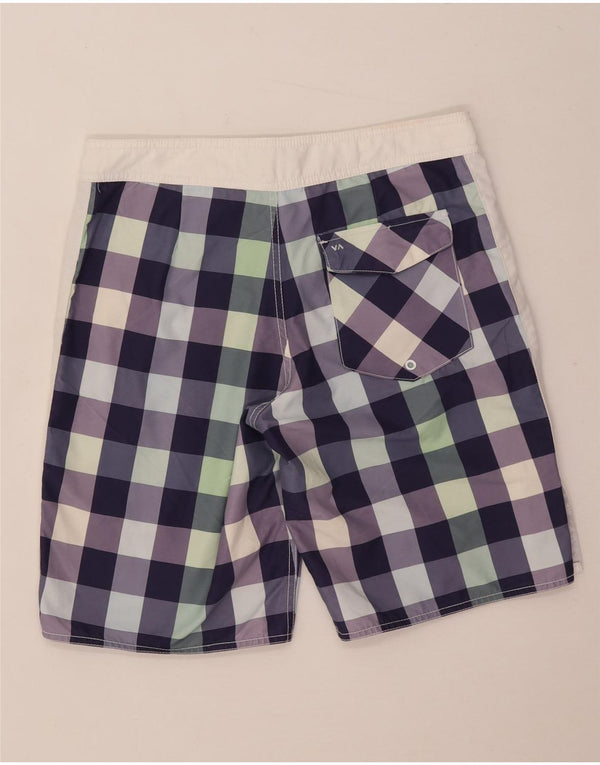 RVCA Mens Swimming Shorts Medium Multicoloured Gingham Polyester