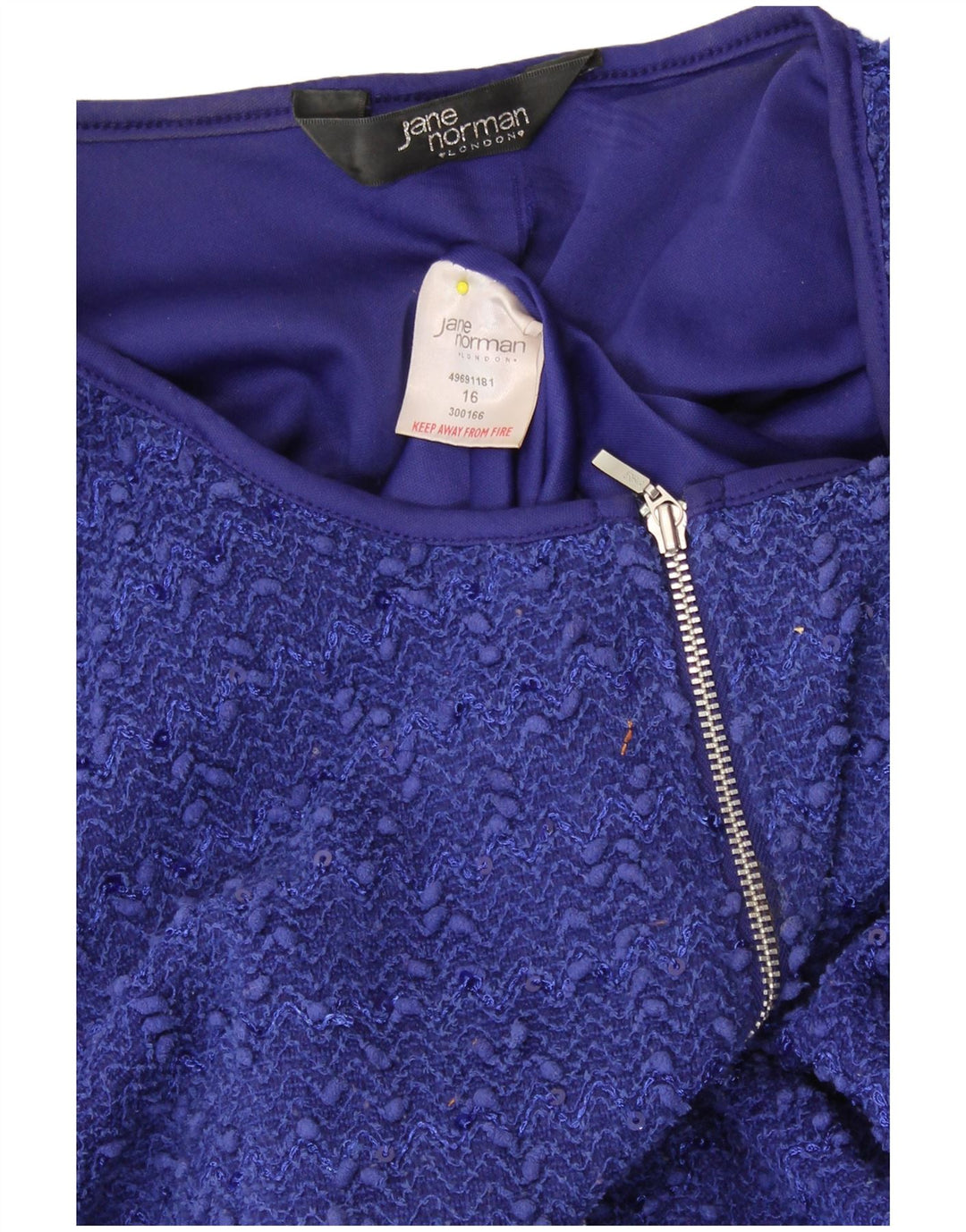 JANE NORMAN Womens Cardigan Top UK 16 Large Blue Polyester