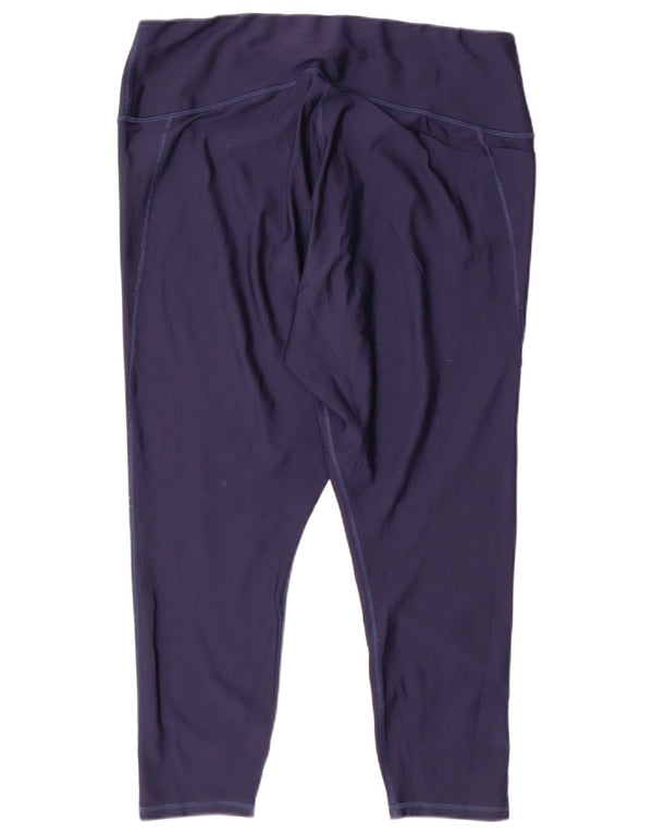 Under Armour Womens Compression Capri Leggings UK 20 2XL Navy Blue Sports