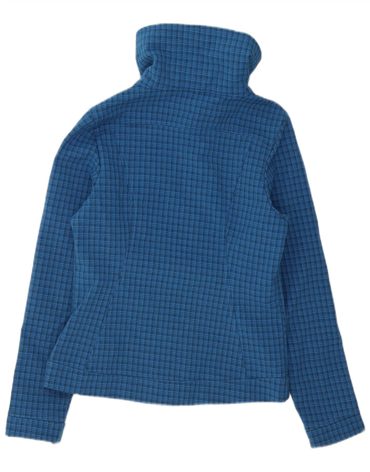 The North Face Womens Windbreaker Jacket UK 10 Small Blue Check Polyester