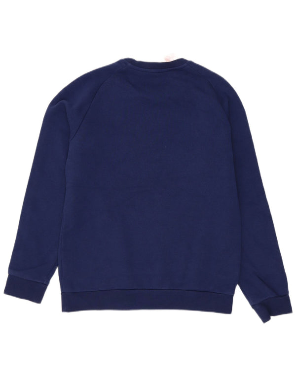 Adidas Boys Sweatshirt Jumper 11-12 Years Navy Blue Cotton