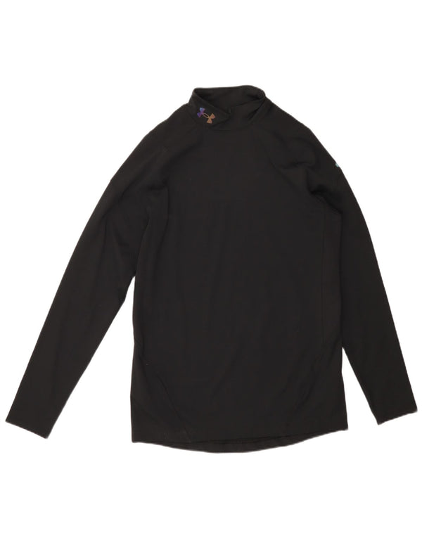 UNDER ARMOUR Mens Cold Gear Top Long Sleeve Small Black Polyester