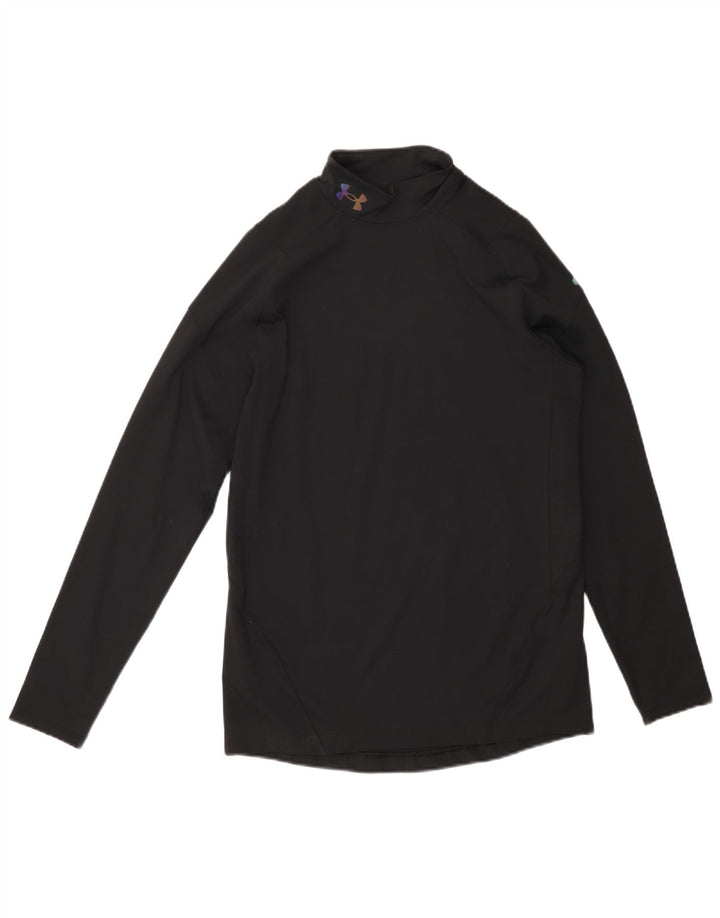 UNDER ARMOUR Mens Cold Gear Top Long Sleeve Small Black Polyester