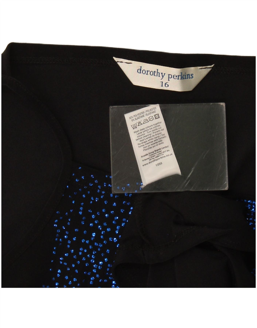 Dorothy Perkins Womens Cami Top UK 16 Large Black Polyester