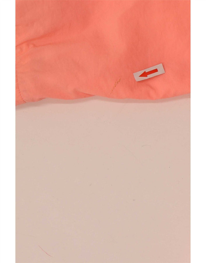 Diadora Womens Oversized Graphic Hooded Rain Jacket UK 14 Medium Pink