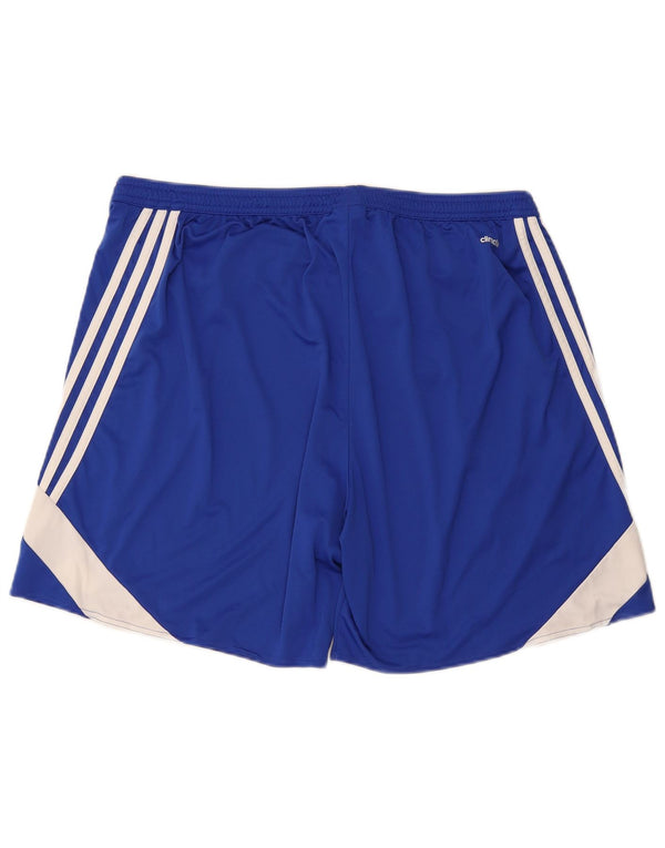Adidas Mens Climalite Sport Shorts 2XL Blue Colourblock Polyester