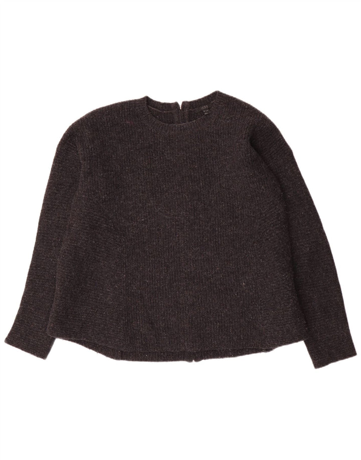 Cos Womens Cardigan Sweater UK 16 Large Grey Wool