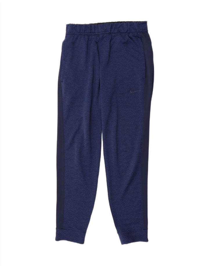 NIKE Mens Dri Fit Tracksuit Trousers Joggers Small  Navy Blue Polyester Vintage Nike and Second-Hand Nike from Messina Hembry 