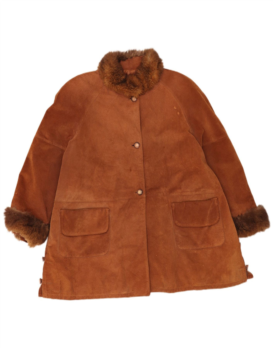 Pascucci Womens Suede Overcoat EU 44 XL Brown