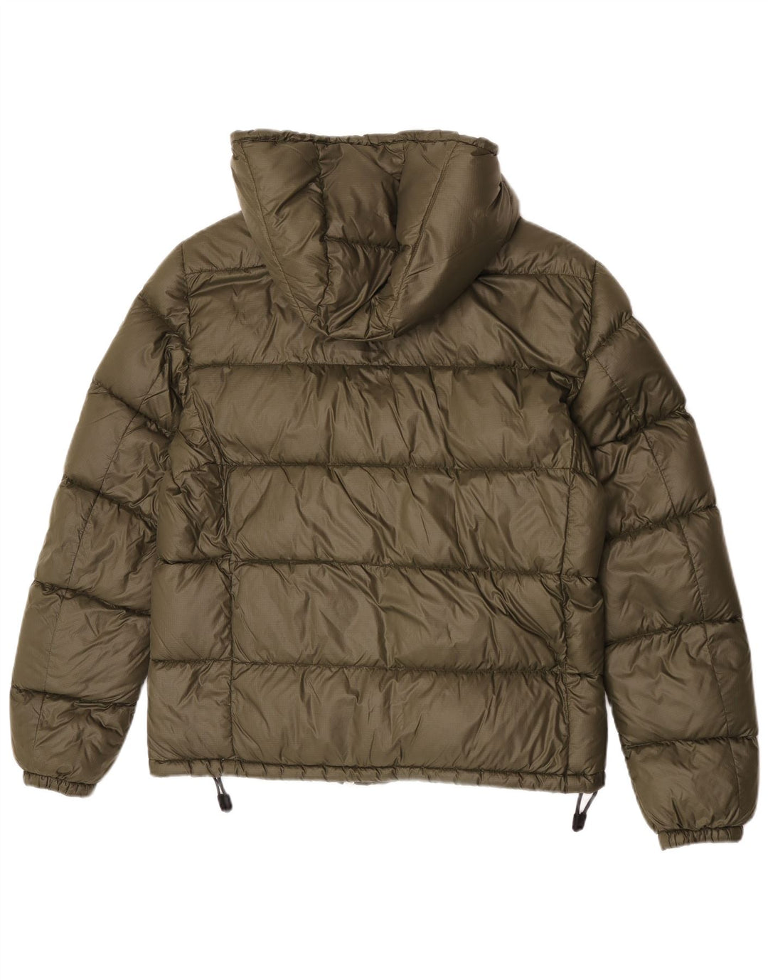 PEUTEREY Womens Hooded Padded Jacket UK 16 Large Khaki Polyamide