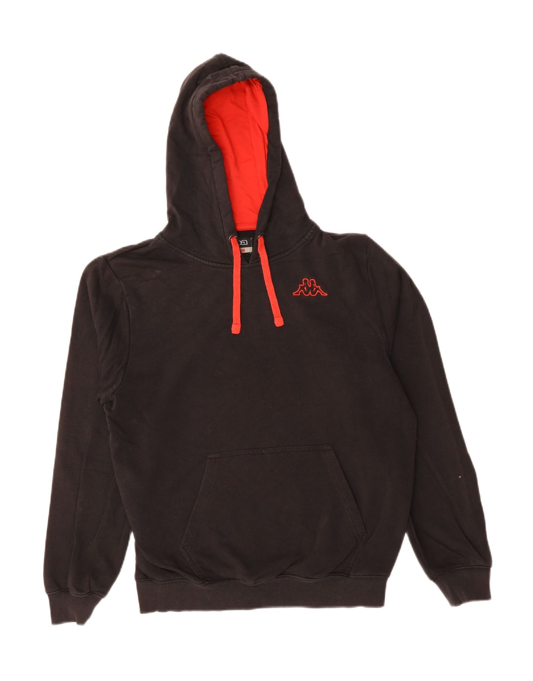 KAPPA Mens Hoodie Jumper Medium Black Cotton