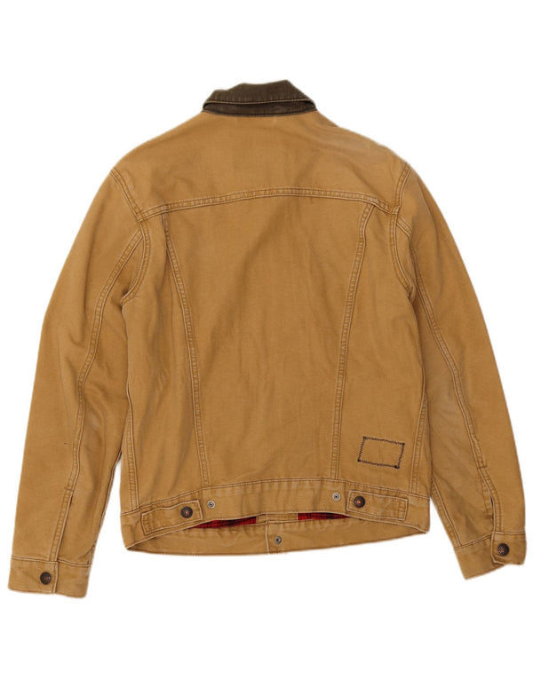 Levi's Mens Bomber Jacket UK 36 Small Beige Colourblock Cotton