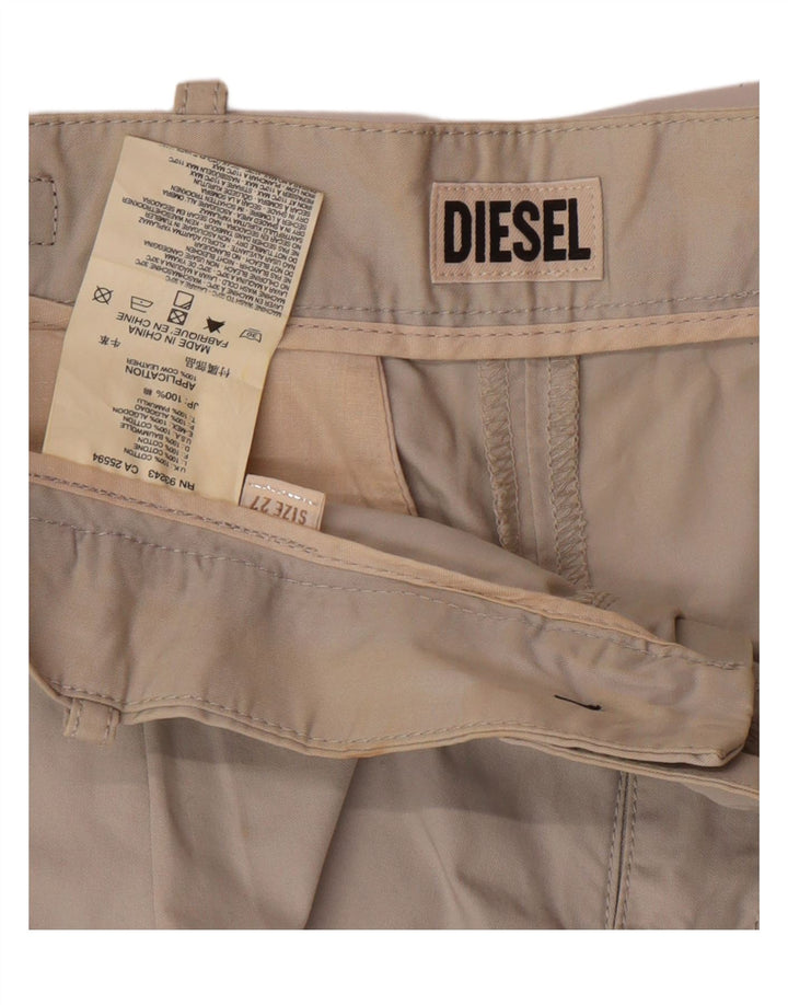 DIESEL Womens Chino Shorts W27 Small  Grey Cotton