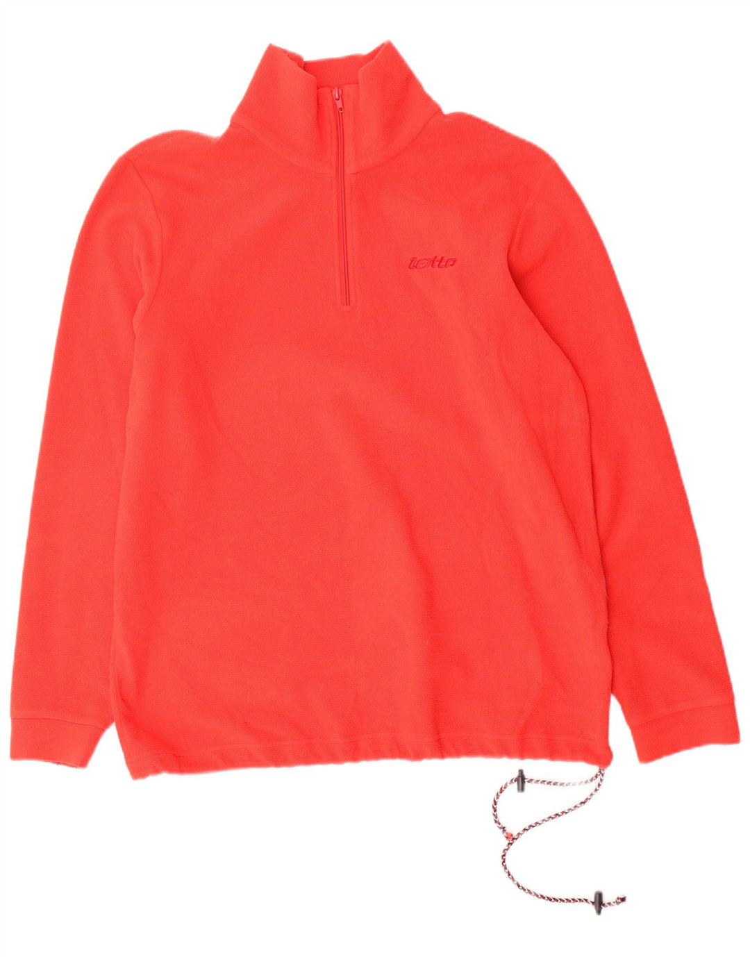 LOTTO Mens Zip Neck Fleece Jumper Medium Red