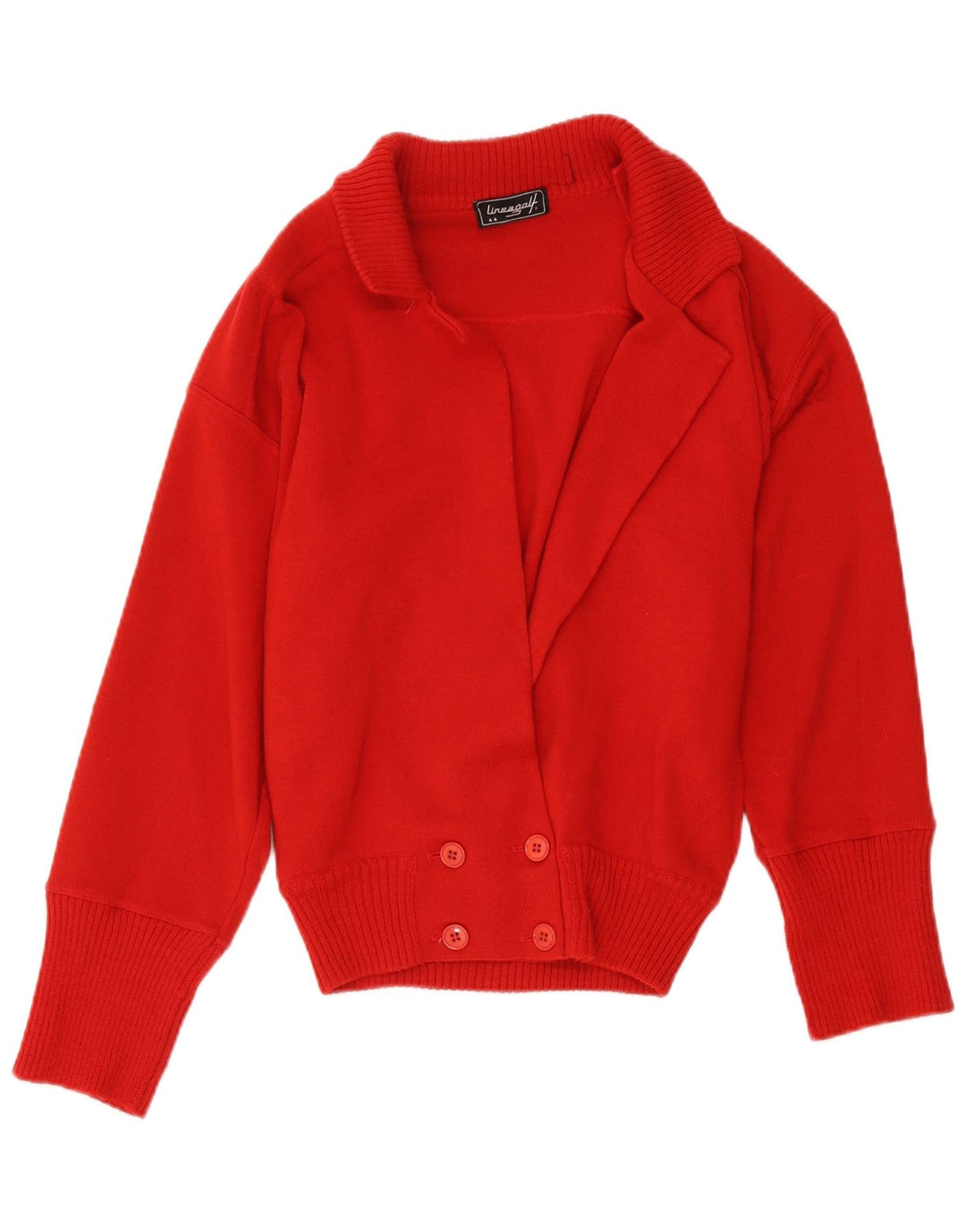 Vintage Womens Cardigan Sweater UK 12 Medium Red Wool