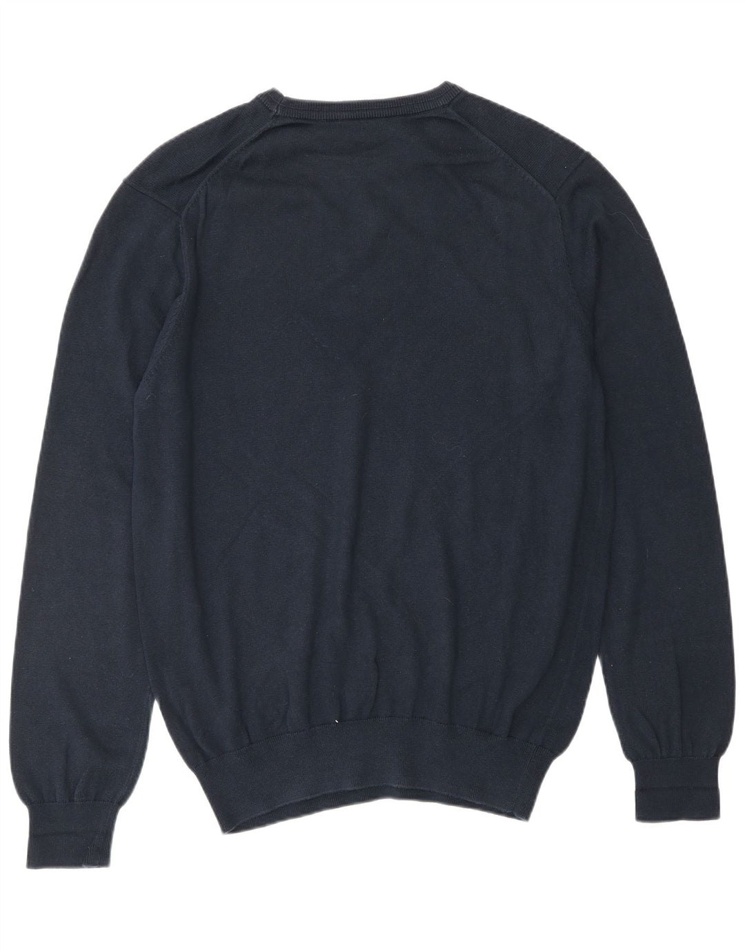 CREW CLOTHING Mens Crew Neck Jumper Sweater Medium Navy Blue Cotton