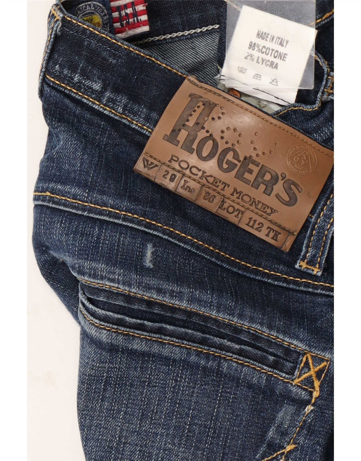 Roy Rogers Womens Slim Jeans W29 L30 Blue Cotton