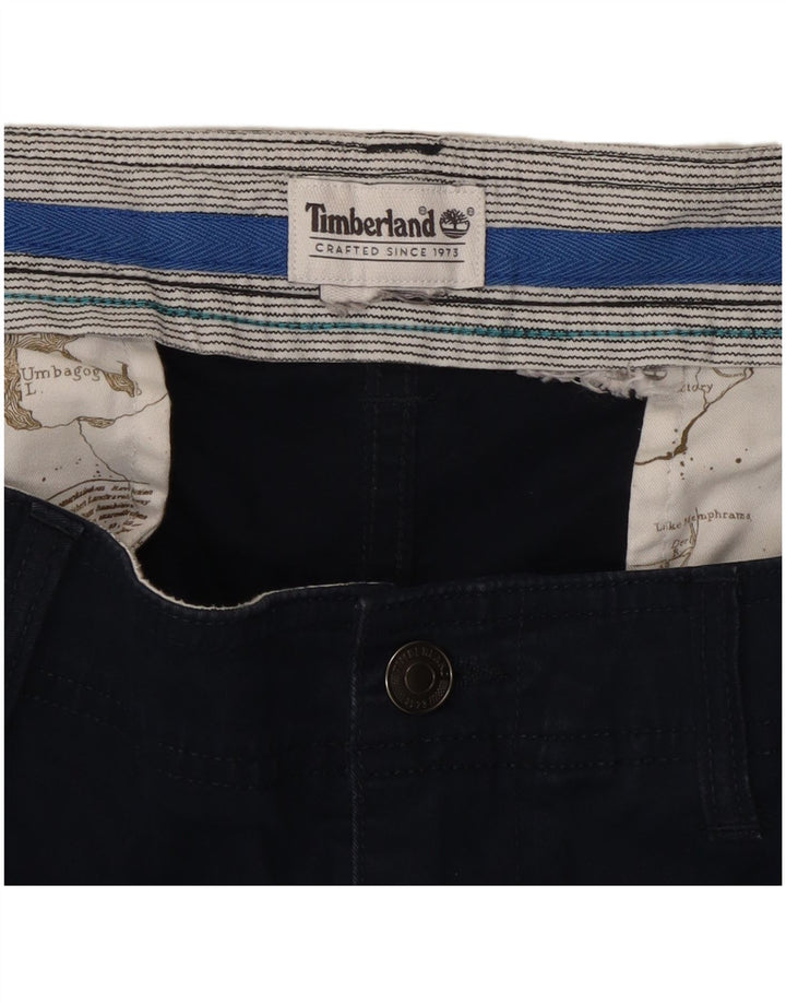 TIMBERLAND Mens Straight Cargo Trousers W42 L31 Navy Blue