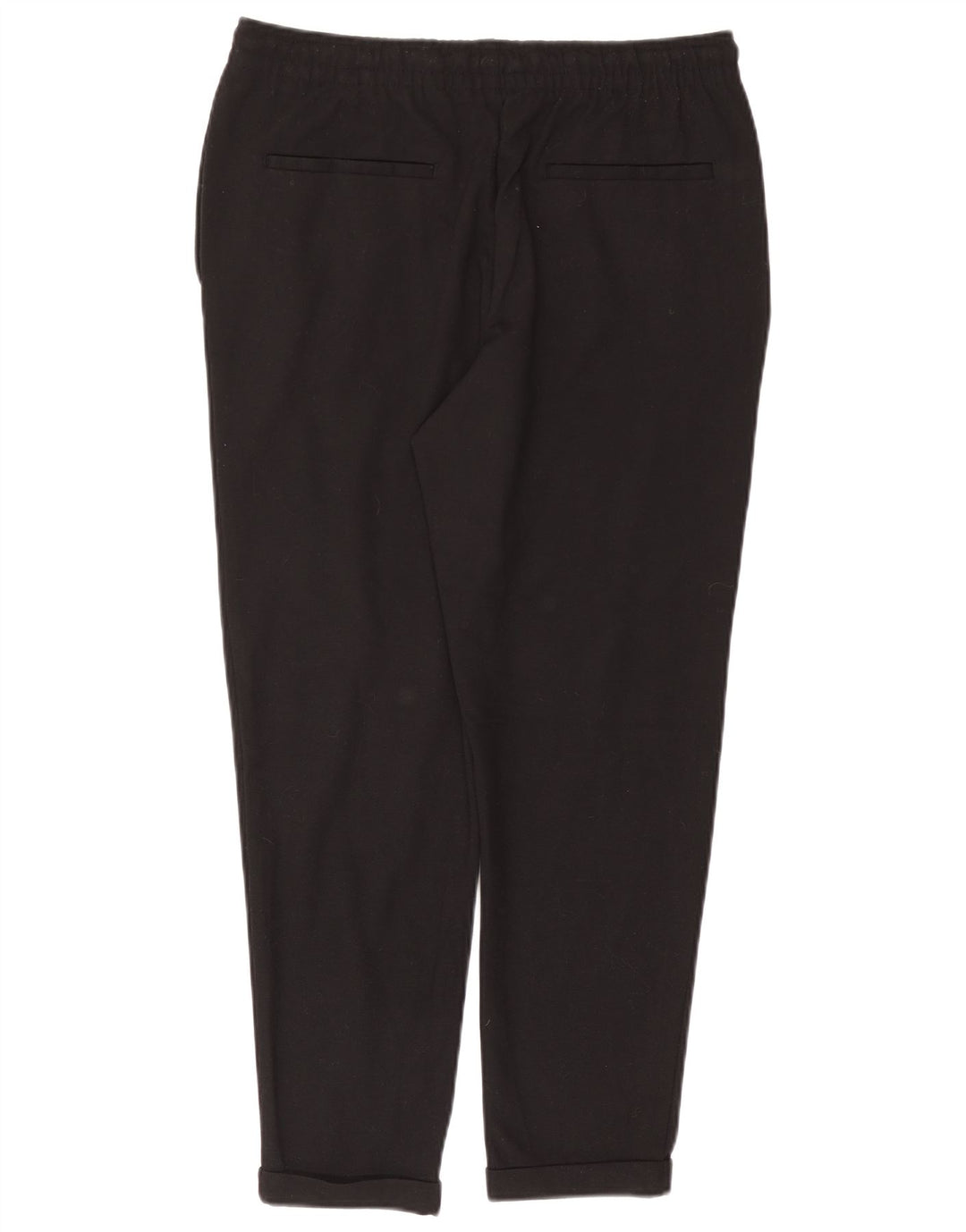 Zara Womens Tapered Chino Trousers UK 16 Large W32 L27 Black