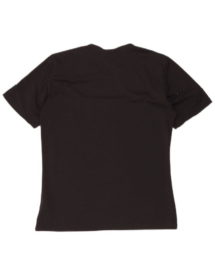 ADIDAS Mens Climalite T-Shirt Top Small Black Colourblock Polyester
