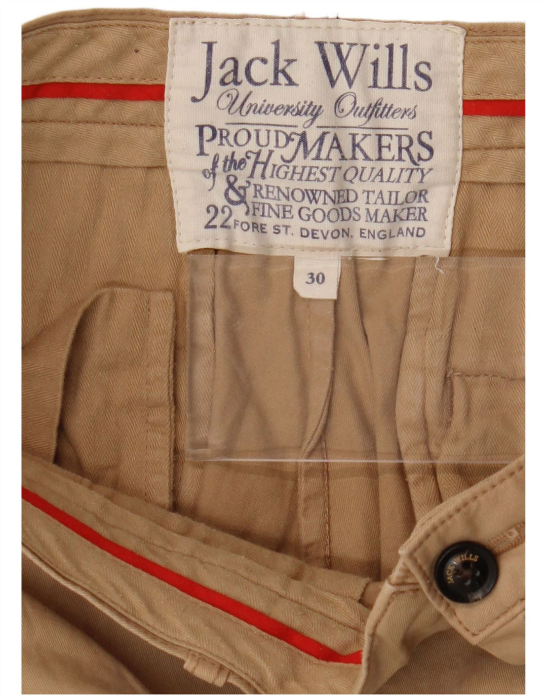 JACK WILLS Mens Chino Shorts W30 Medium Beige