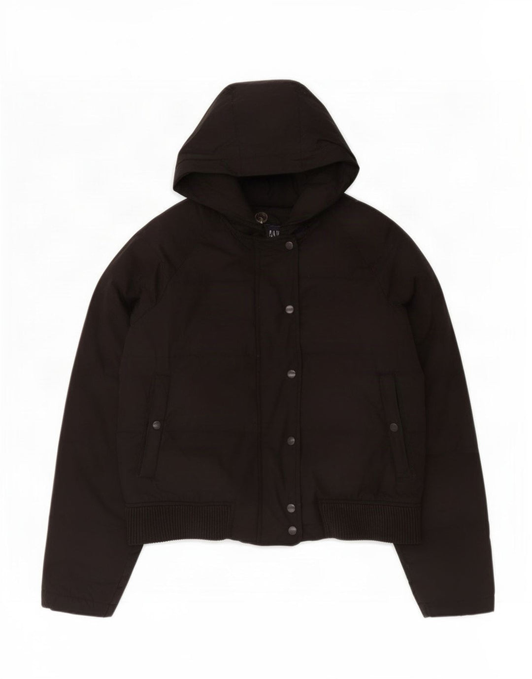 Gap Womens Hooded Padded Jacket UK 16 Large Black