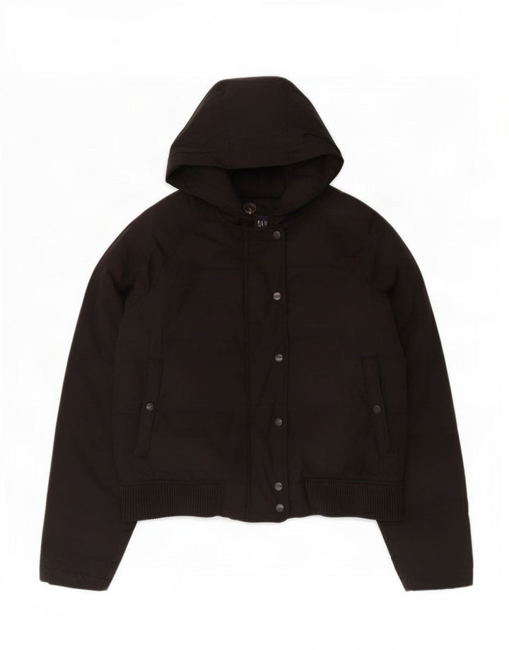 Gap Womens Hooded Padded Jacket UK 16 Large Black