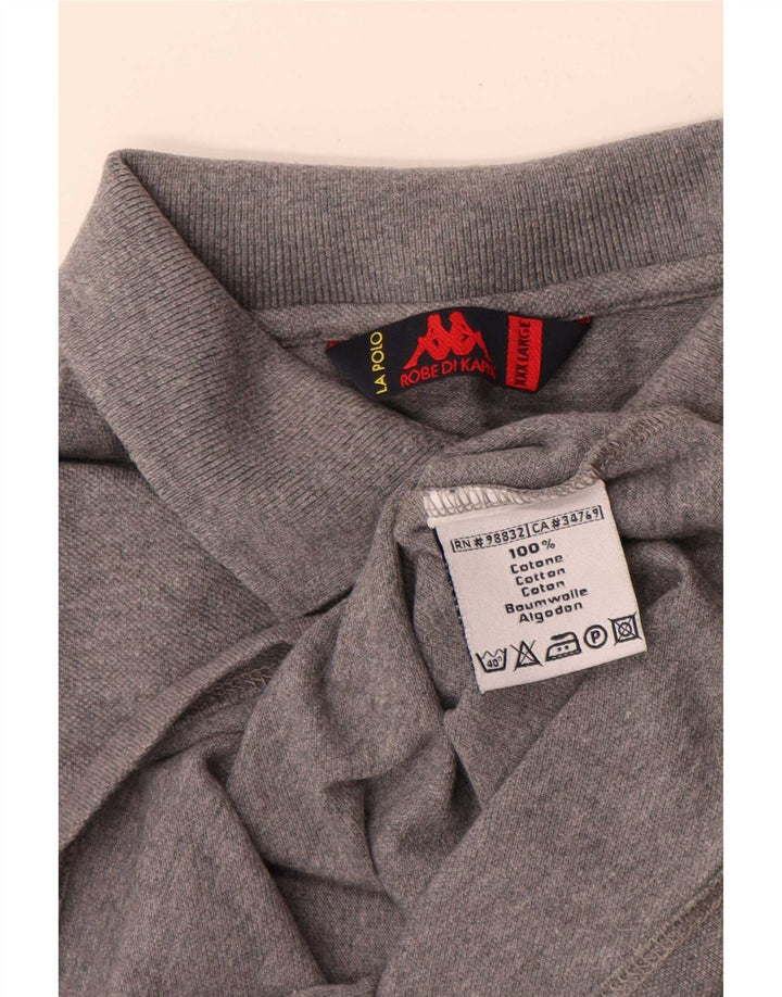 Kappa Mens Polo Shirt 3XL Grey Cotton