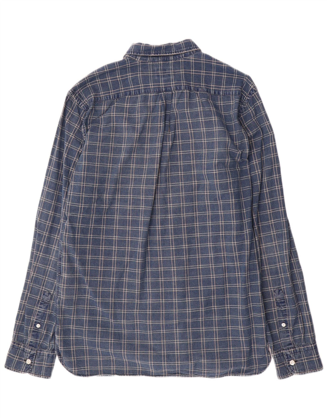 Levi's Mens Shirt Large Navy Blue Check Cotton