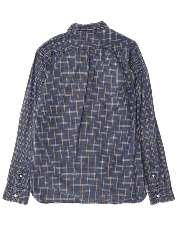 Levi's Mens Shirt Large Navy Blue Check Cotton