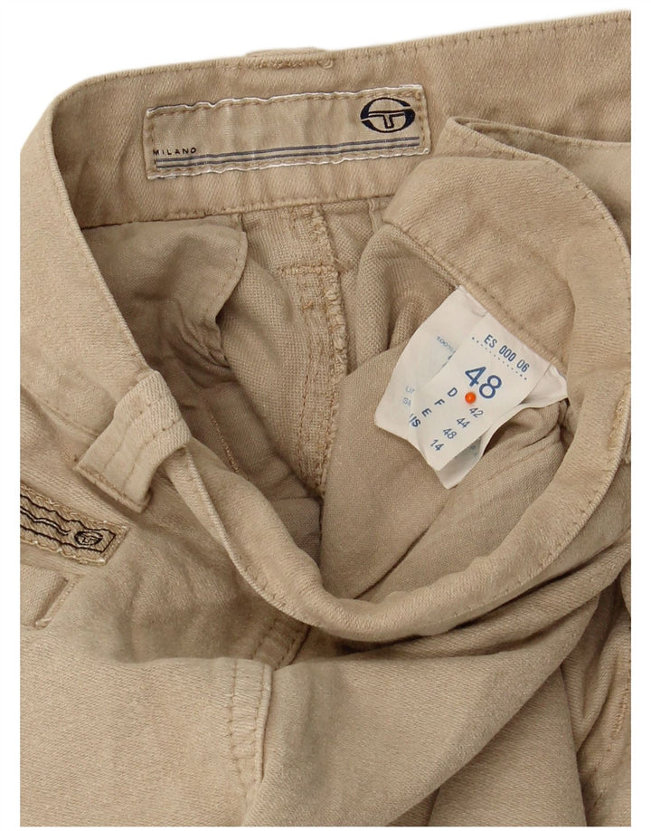 SERGIO TACCHINI Mens Straight Cargo Trousers IT 48 Medium W32 L32 Beige
