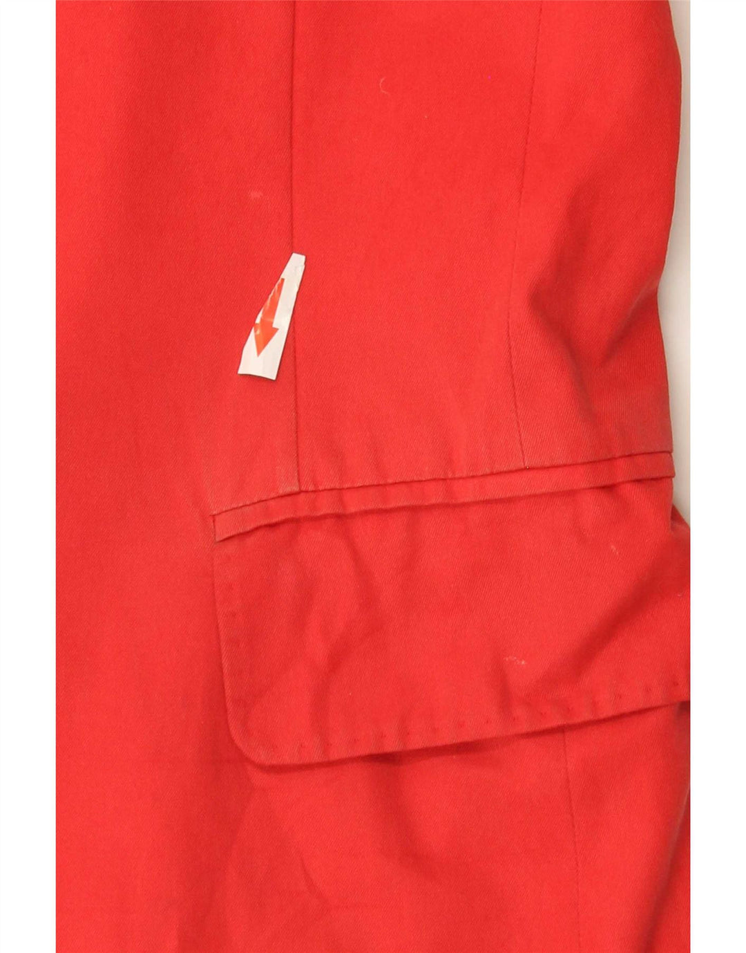 Max Mara Womens 2 Button Short Sleeve Blazer Jacket UK 14 Large Red Cotton