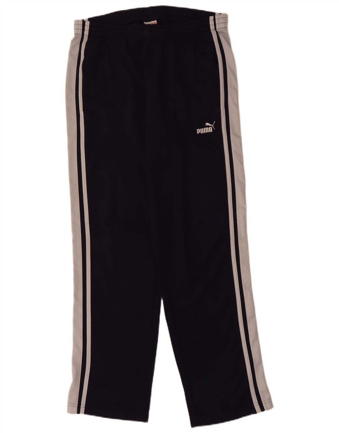 PUMA Mens Tracksuit Trousers Medium  Navy Blue Colourblock Polyester